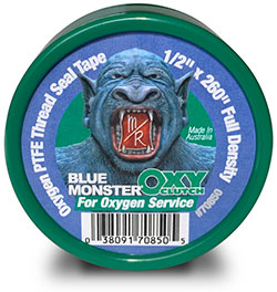 Blue Monster OXY-CLUTCH Green Oxygen PTFE Thread Sealing Tape