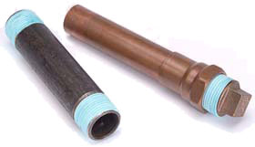 pipes with Blue Monster thread seal tape applied