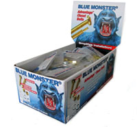 Blue Monster closet bolts display
